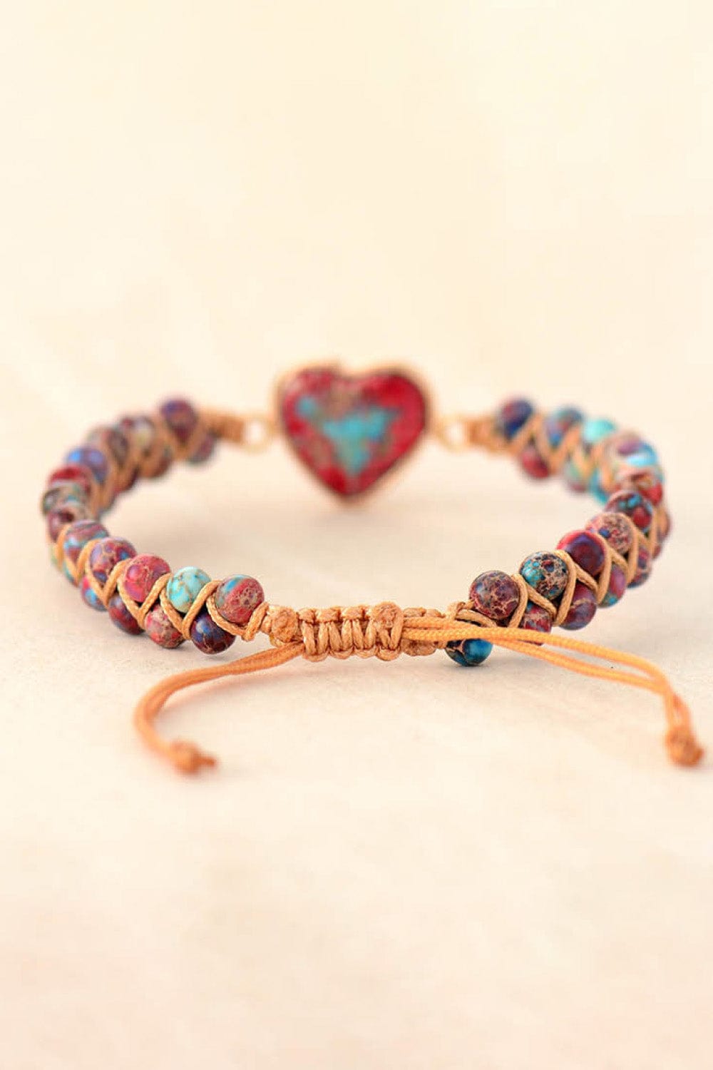 stylub Handmade Heart Shape Natural Stone Bracelet