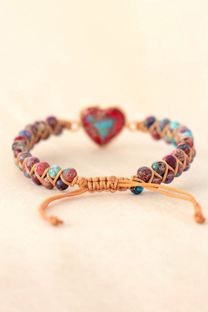 stylub Handmade Heart Shape Natural Stone Bracelet