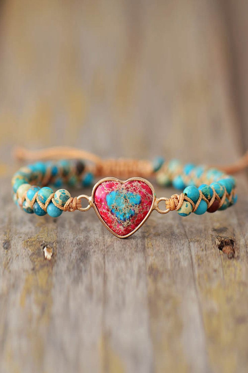 stylub Handmade Heart Shape Natural Stone Bracelet