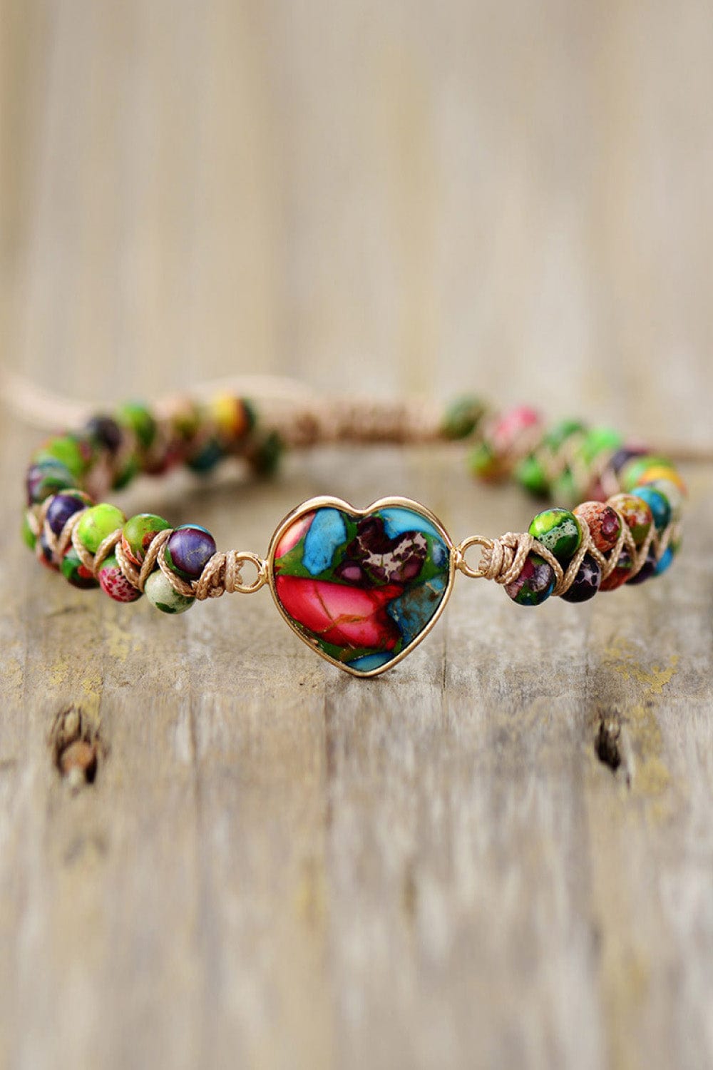stylub Handmade Heart Shape Natural Stone Bracelet