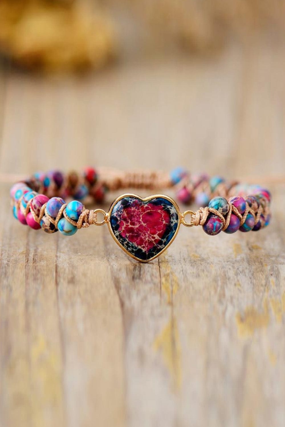 stylub Handmade Heart Shape Natural Stone Bracelet