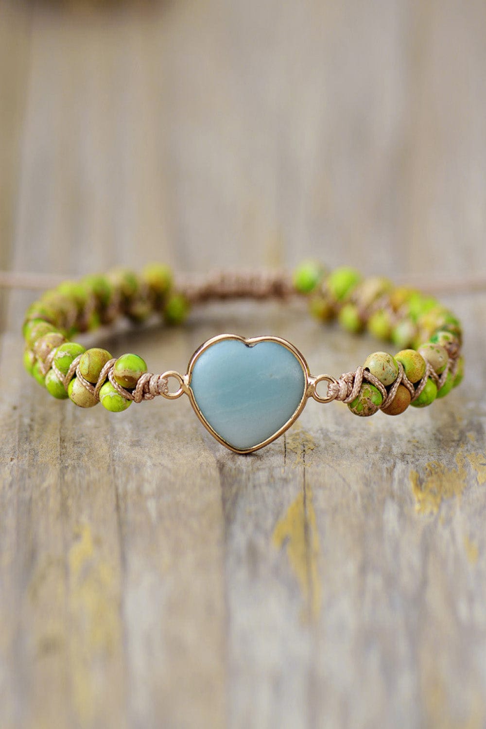stylub Handmade Heart Shape Natural Stone Bracelet