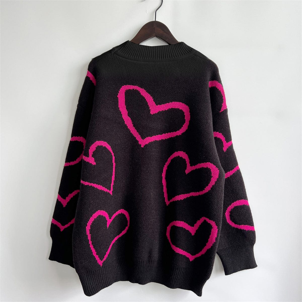 stylub Heart Pattern Long Sleeve Sweater