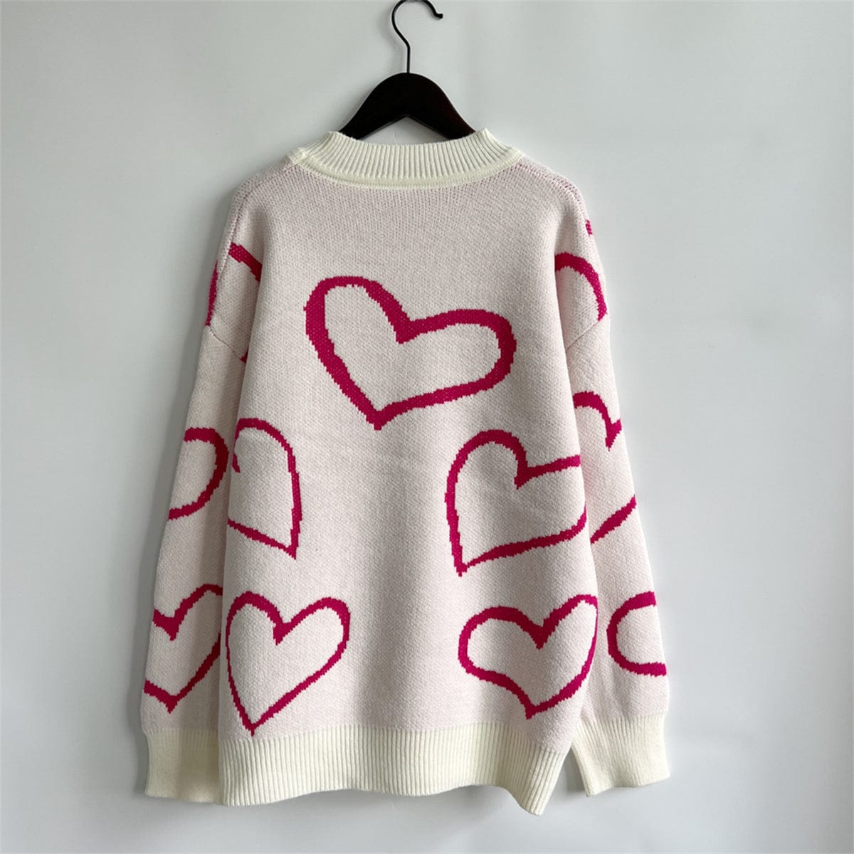 stylub Heart Pattern Long Sleeve Sweater