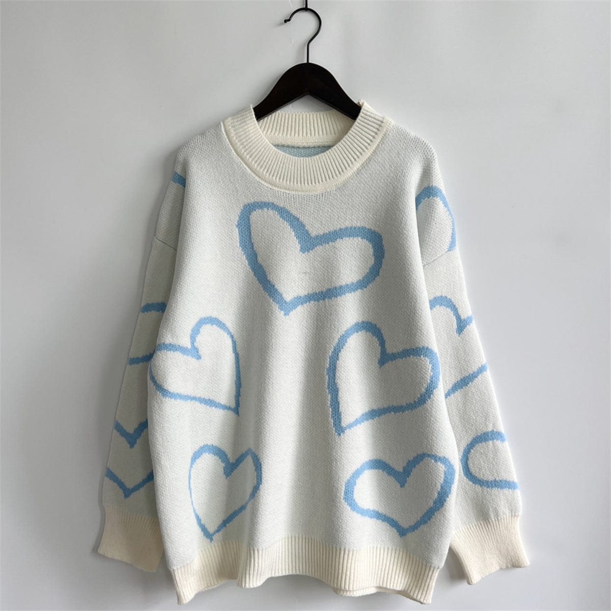 stylub Heart Pattern Long Sleeve Sweater