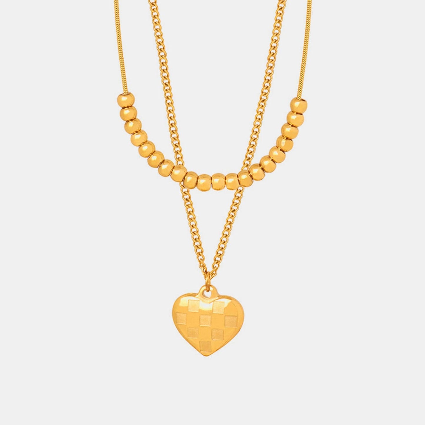 stylub Heart Pendant Double-Lrayed Necklace