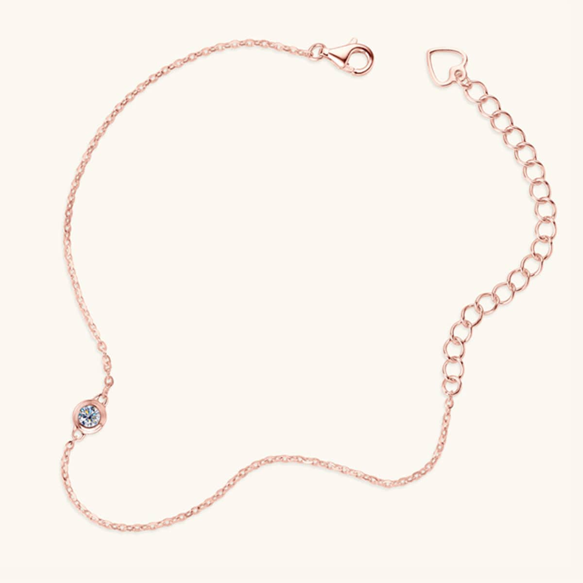 stylub Inlaid Moissanite 925 Sterling Silver Bracelet