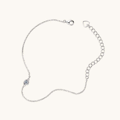 stylub Inlaid Moissanite 925 Sterling Silver Bracelet