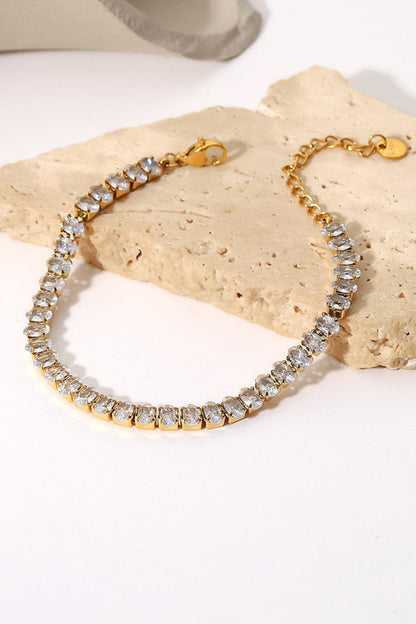 stylub Inlaid Zircon 18K Gold Plated Bracelet