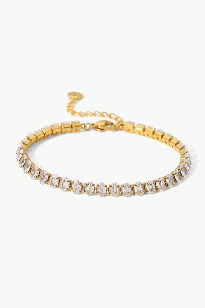 stylub Inlaid Zircon 18K Gold Plated Bracelet
