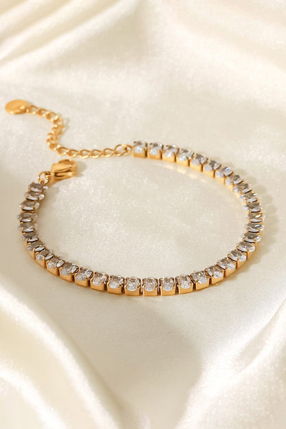 stylub Inlaid Zircon 18K Gold Plated Bracelet