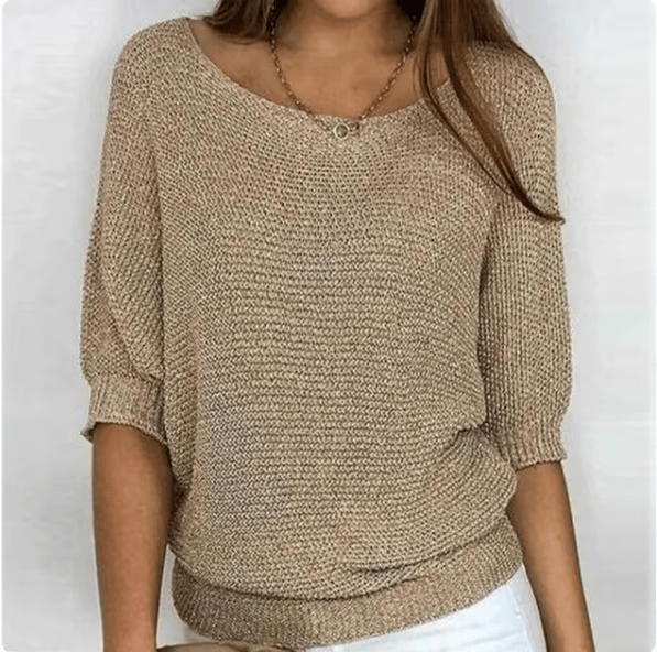 Stylub Irise™ | Lichte Zomertrui met 3/4 Mouwen – Comfort & Casual Elegantie