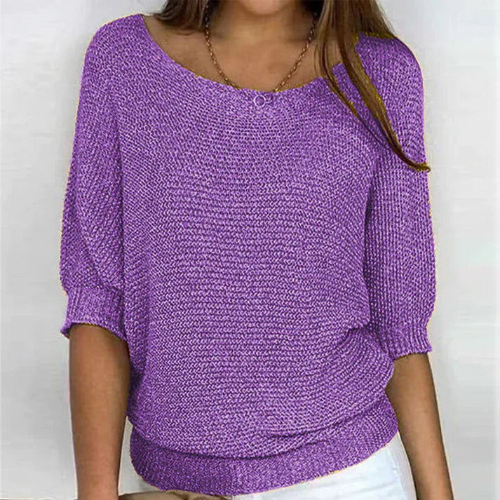 Stylub Irise™ | Lichte Zomertrui met 3/4 Mouwen – Comfort & Casual Elegantie