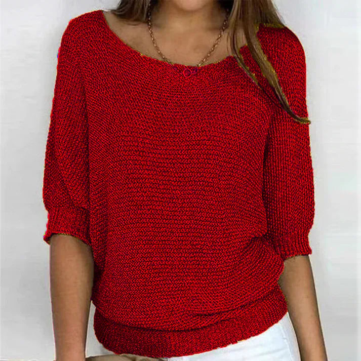 Stylub Irise™ | Lichte Zomertrui met 3/4 Mouwen – Comfort & Casual Elegantie