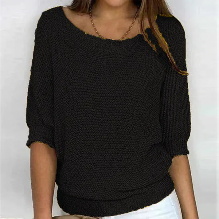 Stylub Irise™ | Lichte Zomertrui met 3/4 Mouwen – Comfort & Casual Elegantie