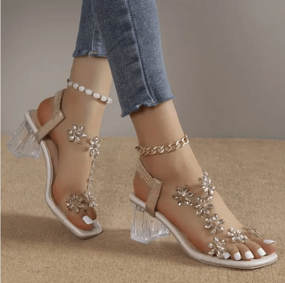 stylub ISLA - Flower and Rhinestone Heel