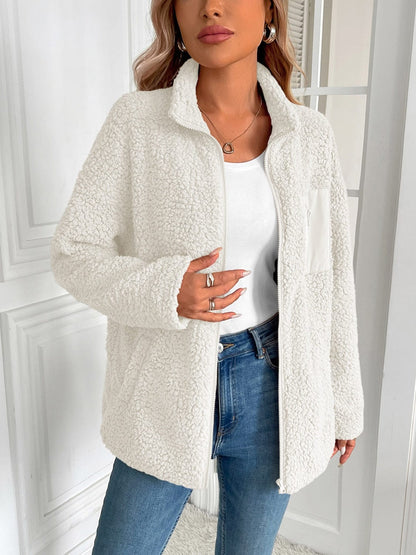 stylub Ivy Lane Zip Up Long Sleeve Fuzzy Jacket