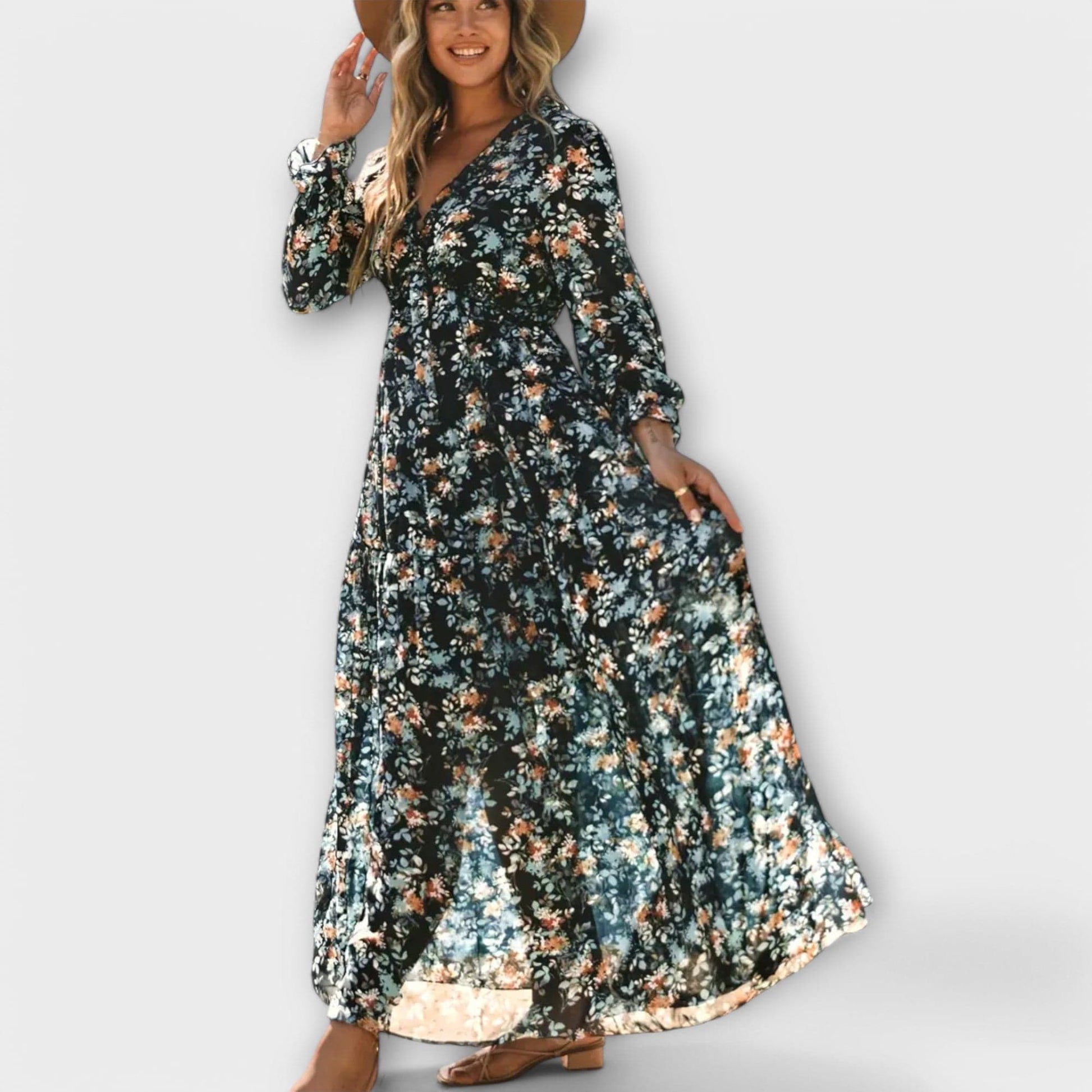 stylub Juno - Elegant Floral Maxi Dress