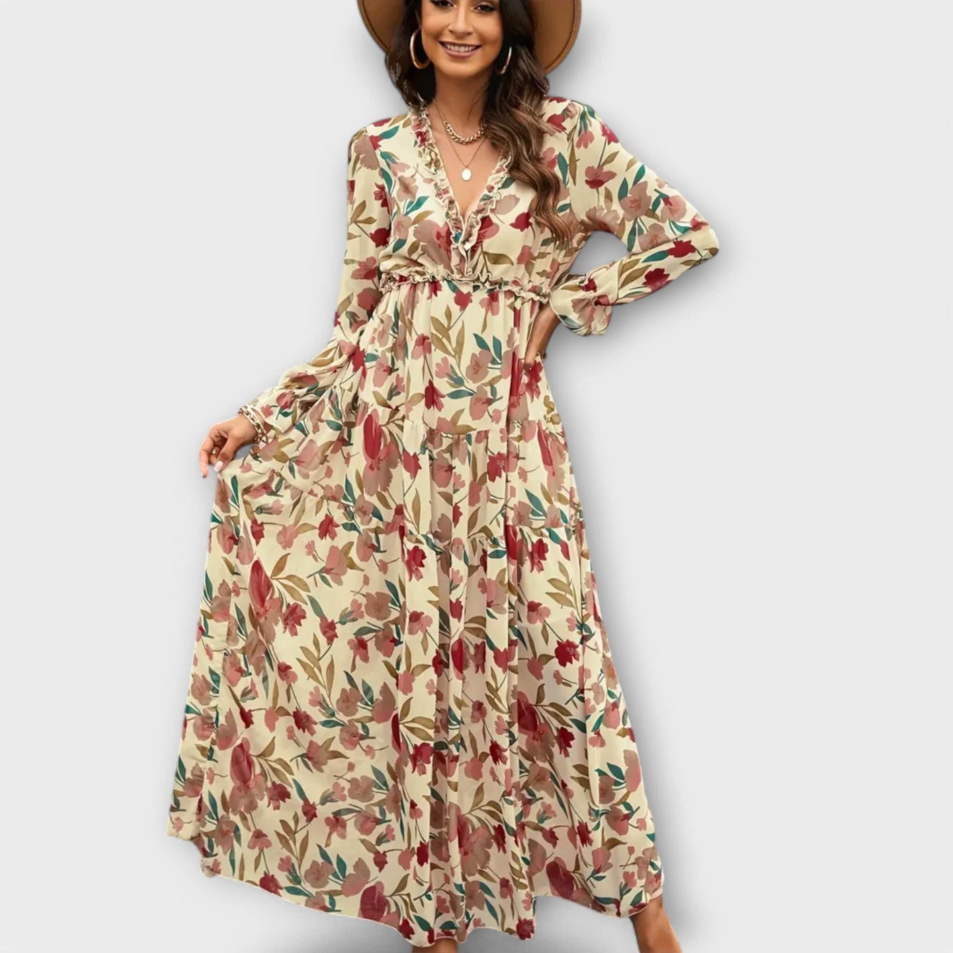 stylub Juno - Elegant Floral Maxi Dress