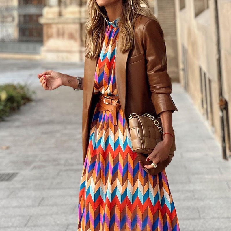 stylub Kaia - Geometric Prints Long Party Dress