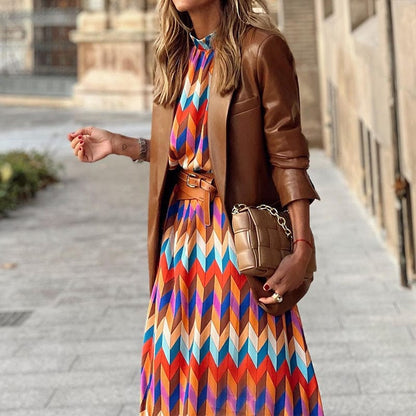 stylub Kaia - Geometric Prints Long Party Dress