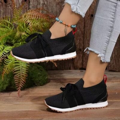 stylub Lace Up Round Toe Woven Athletic