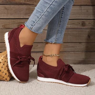 stylub Lace Up Round Toe Woven Athletic