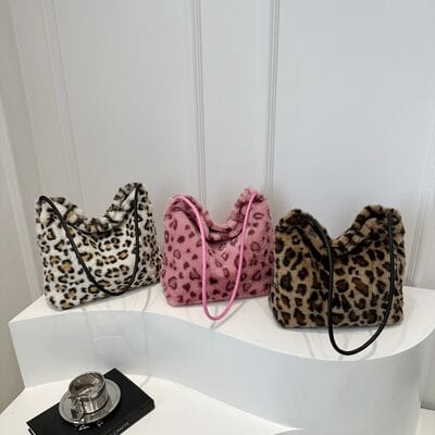 stylub Leopard Furry Shoulder Bag