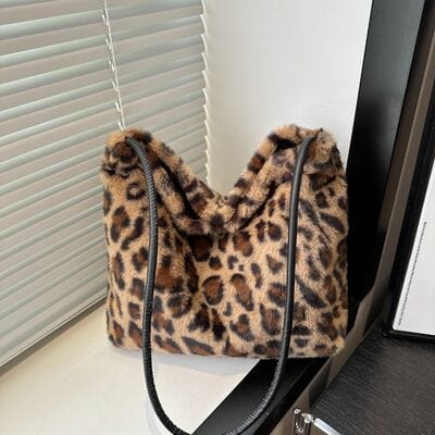 stylub Leopard Furry Shoulder Bag