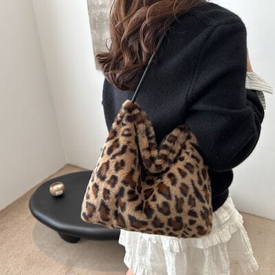stylub Leopard Furry Shoulder Bag