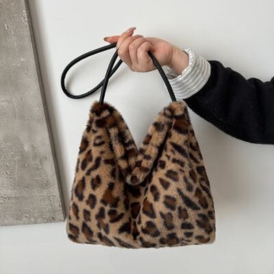 stylub Leopard Furry Shoulder Bag