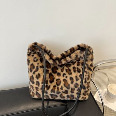 stylub Leopard Furry Shoulder Bag
