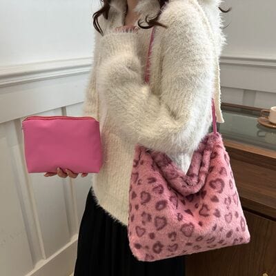 stylub Leopard Furry Shoulder Bag