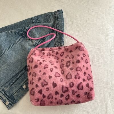 stylub Leopard Furry Shoulder Bag
