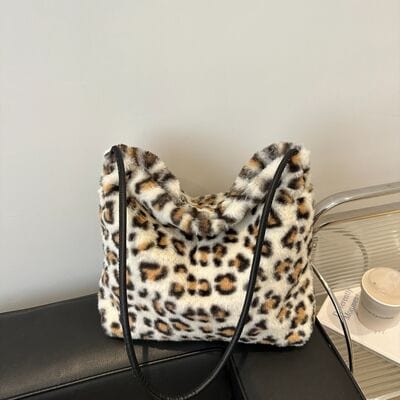 stylub Leopard Furry Shoulder Bag