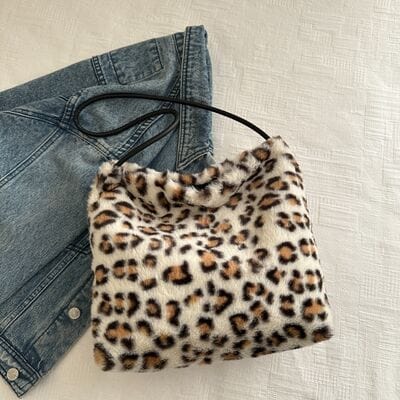 stylub Leopard Furry Shoulder Bag