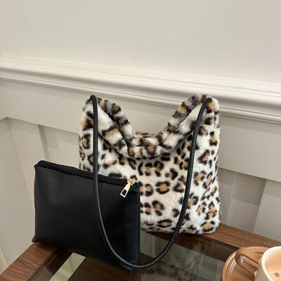 stylub Leopard Furry Shoulder Bag