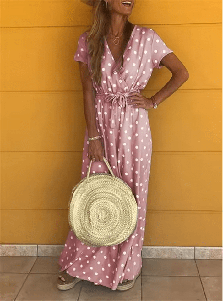 stylub Maeve - Classic Charm Polka Dot Wrap Dress