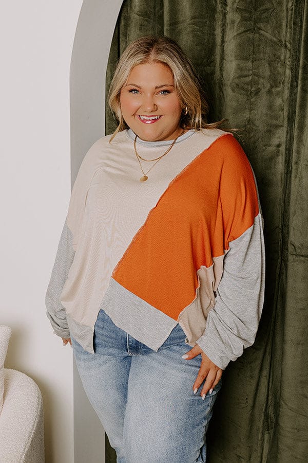 Stylub Maple Morning Colorblock Sweatshirt Curves
