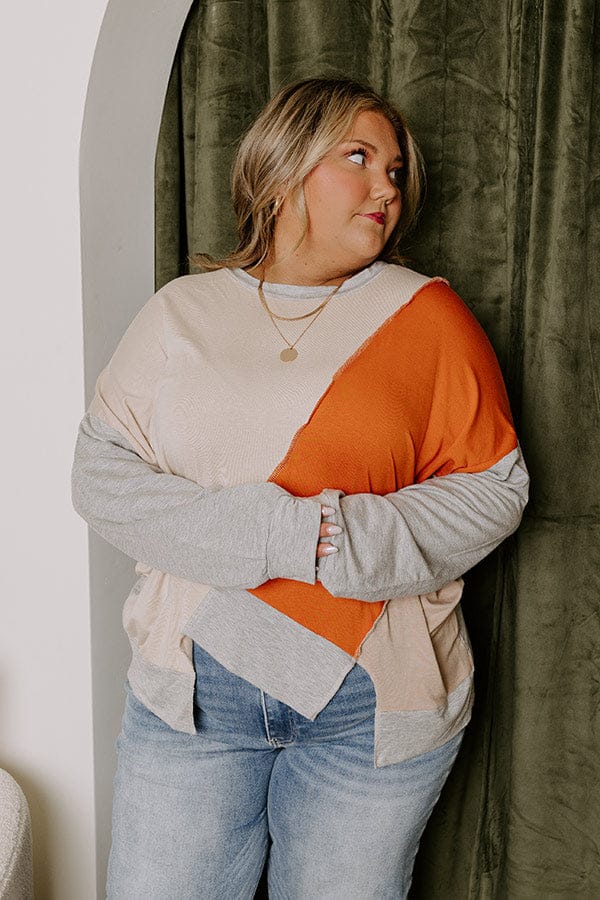 Stylub Maple Morning Colorblock Sweatshirt Curves