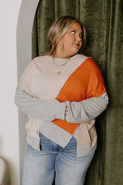 Stylub Maple Morning Colorblock Sweatshirt Curves