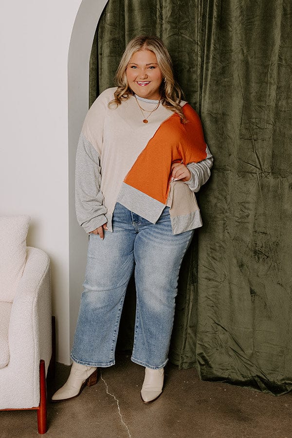 Stylub Maple Morning Colorblock Sweatshirt Curves