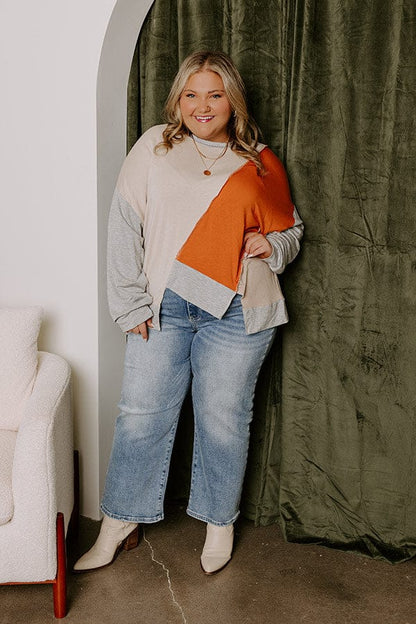 Stylub Maple Morning Colorblock Sweatshirt Curves