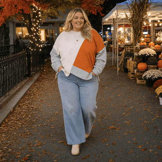 Stylub Maple Morning Colorblock Sweatshirt Curves