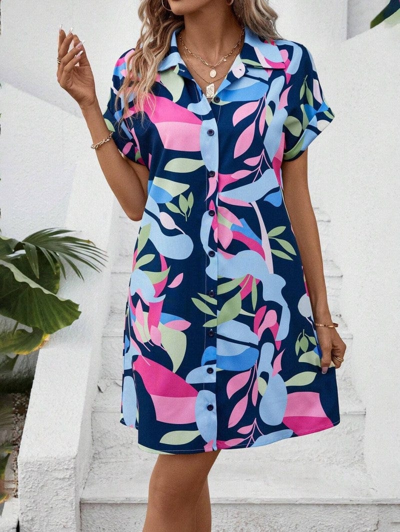 stylub Millie - Effortlessly Chic Printed Shirt Dress