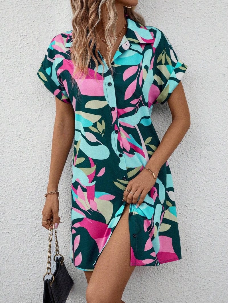stylub Millie - Effortlessly Chic Printed Shirt Dress