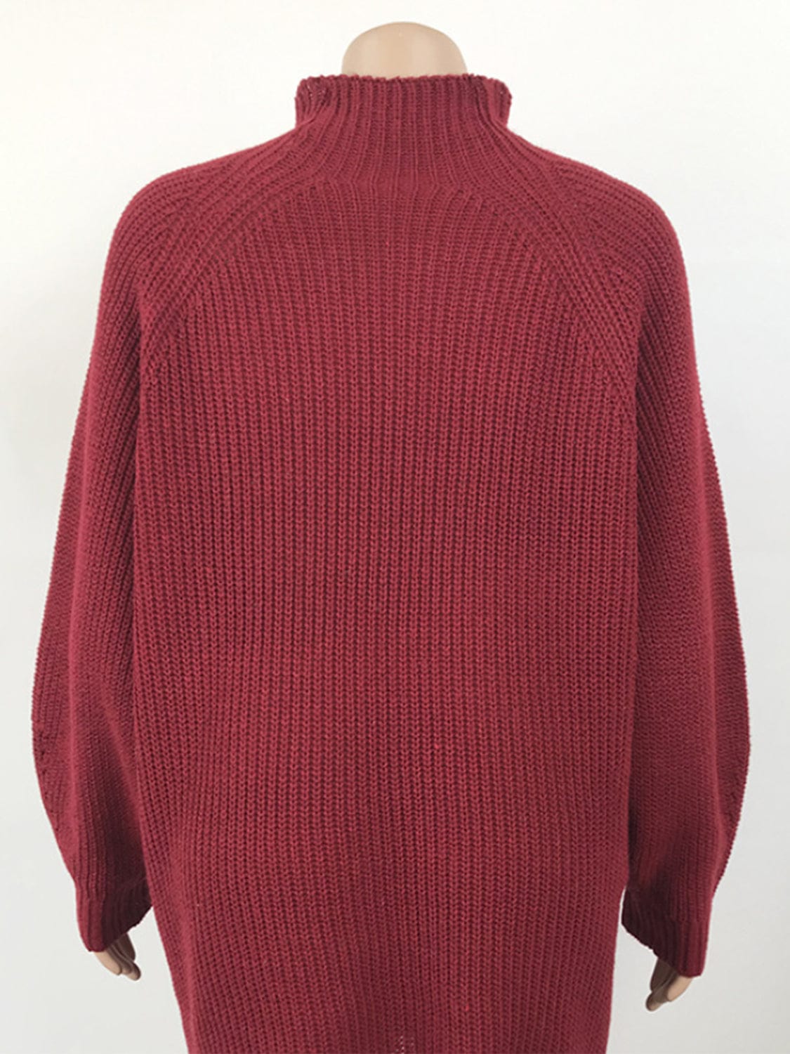 stylub Mock Neck Dropped Shoulder Sweater Dress