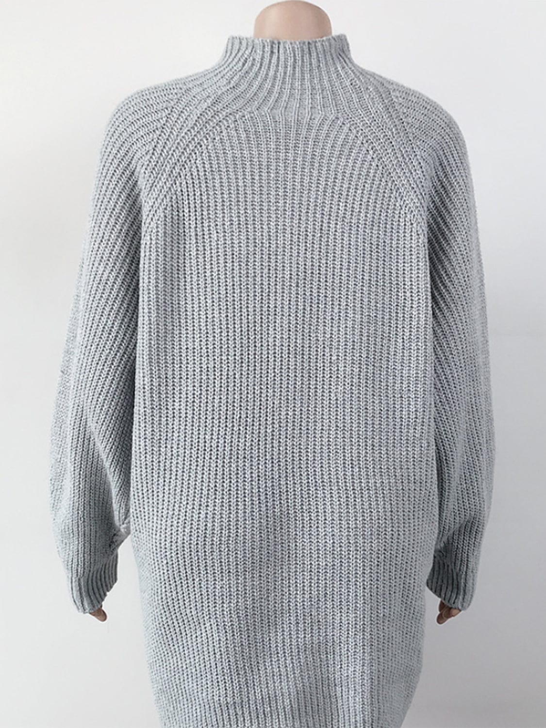 stylub Mock Neck Dropped Shoulder Sweater Dress