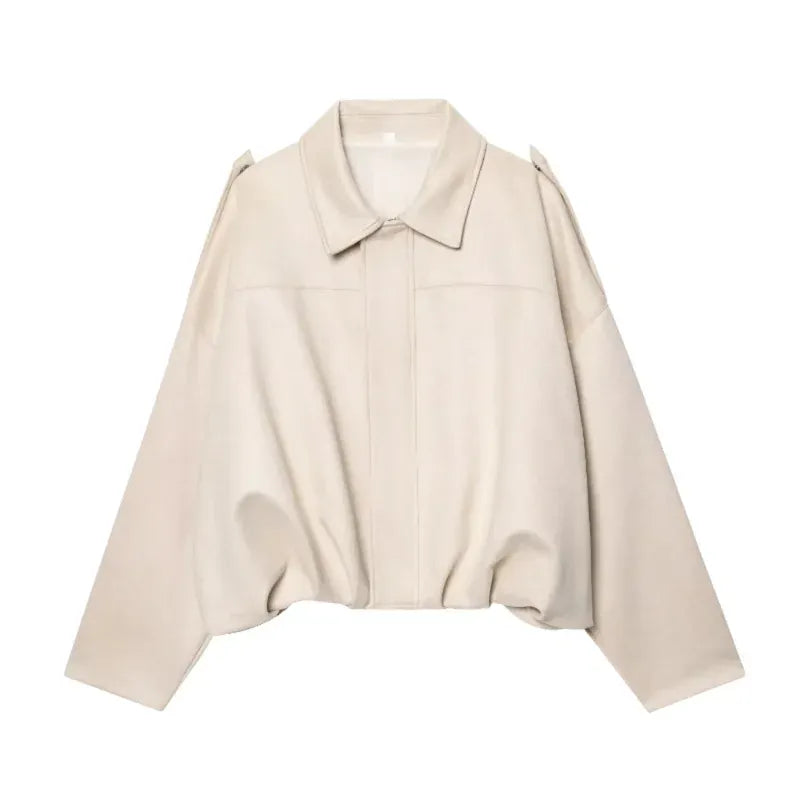 Stylub MUJER 2025 Suede Bomber Jackets - Women's Streetwear Zip Coat