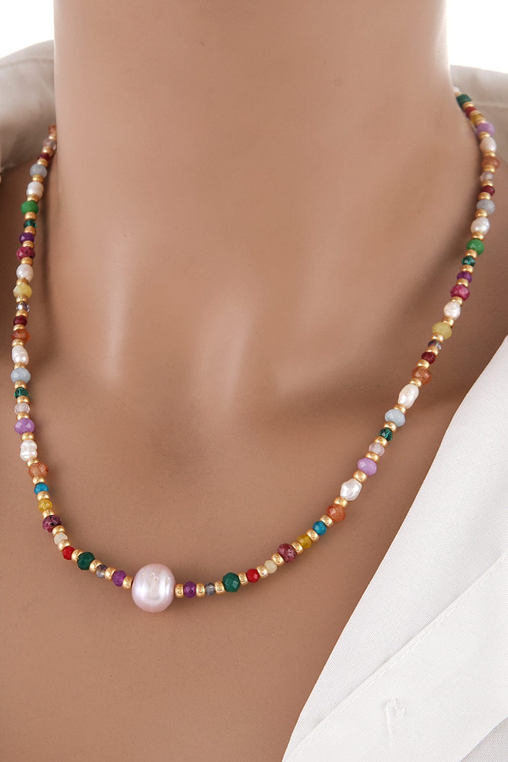 stylub Multicolored Bead Necklace